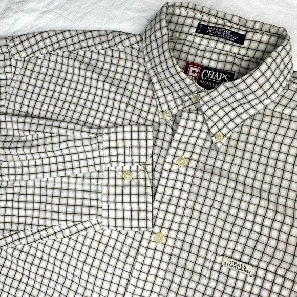 Ralph Lauren‎ Chaps Men's shirts size Large check pattern Excellent Condition! - Picture 1 of 6